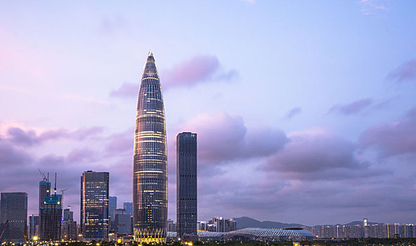 广东省深圳市南山区后海片区夜景