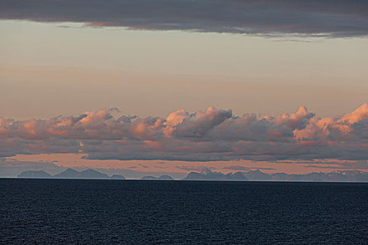 罗弗敦群岛,山,地平线