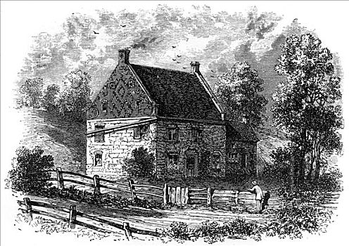 老,荷兰,房子,长岛,纽约,18世纪