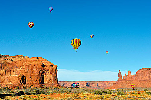 热气球,气球节,纪念碑谷,亚利桑那,美国