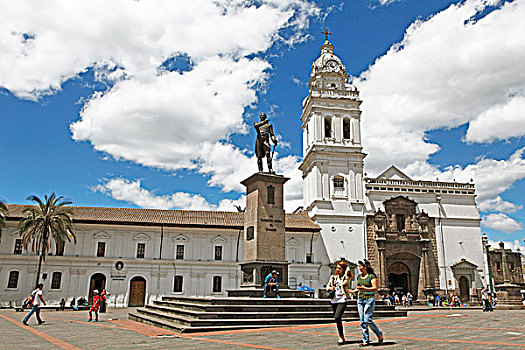 圣多明各,教堂,纪念建筑,苏克雷,广场,基多,省,厄瓜多尔,南美