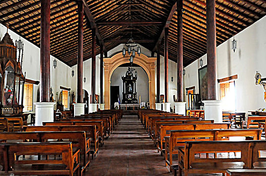 室内,教堂,尼加拉瓜,中美洲