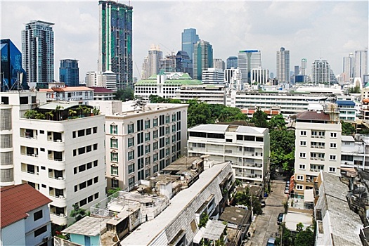 风景,现代,住宅区,曼谷