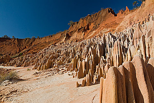 马达加斯加,红色,出奇,岩石构造