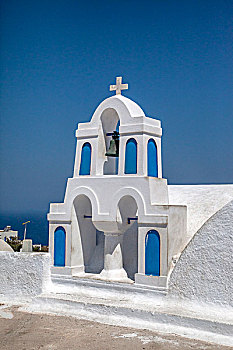 希腊雅典圣托里尼伊亚地区教堂