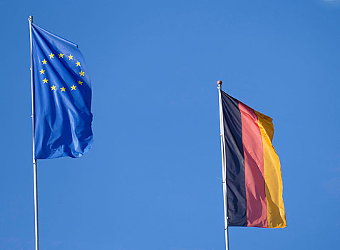 欧洲国旗,德国国旗,德国,欧洲
