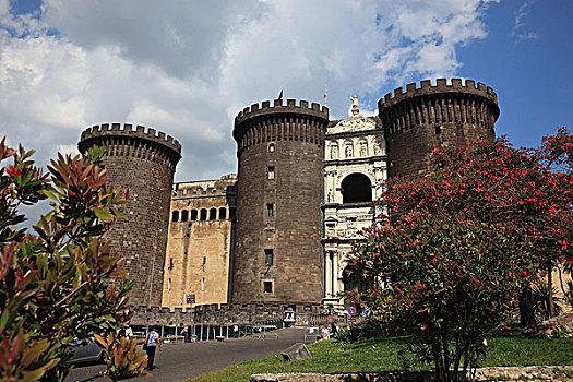 13世纪,世纪,城堡,那不勒斯,坎帕尼亚区,意大利,欧洲