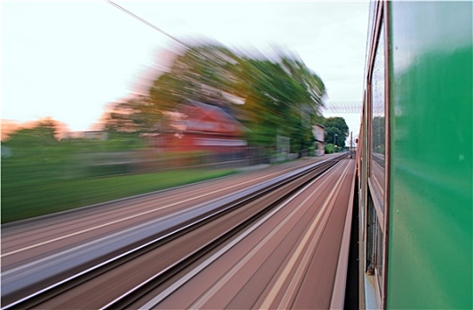 风景,窗户,速度,列车