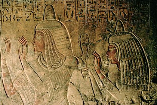 浮雕,雕刻,陵墓,贵族,底比斯,路克索神庙,埃及,20世纪,艺术家