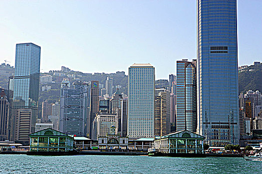 中心,码头,天际线,香港