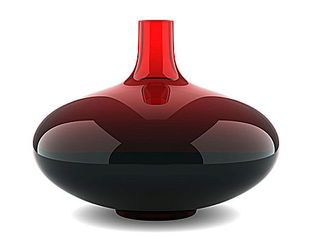 一个,红色,玻璃花瓶,隔绝