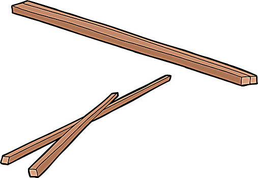 木质,筷子,卡通
