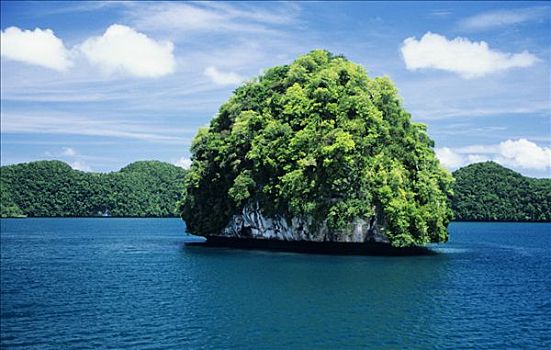 密克罗尼西亚,贝劳,洛克群岛,岛屿,围绕,蓝色,海洋