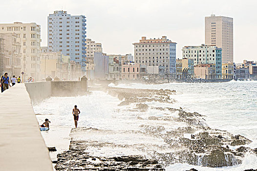 海岸,马雷贡,哈瓦那,古巴