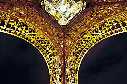 巴黎,法国,五月,埃菲尔铁塔,夜晚,特写,纪念建筑,世界,游人