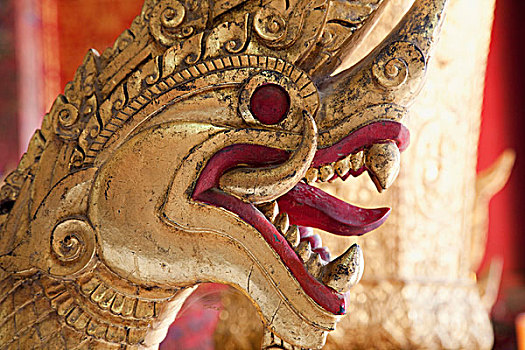 老挝,琅勃拉邦,寺院,皮质带,丧葬,雕刻