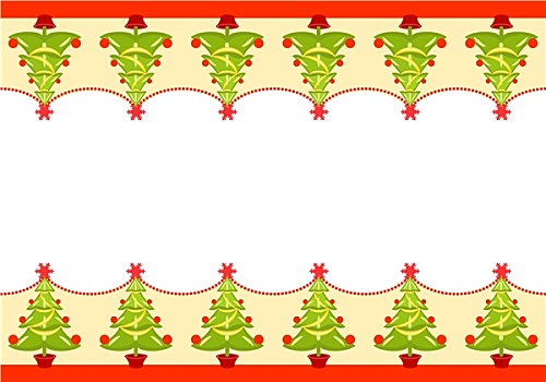圣诞节,边界,装饰,树