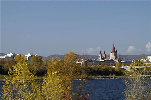 多瑙河,神圣,教堂,维也纳