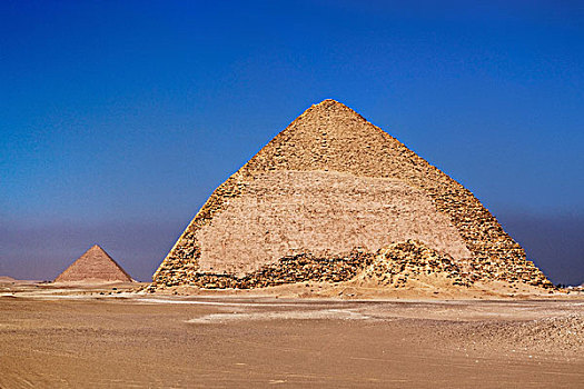 弯曲,金字塔,红色,背影,埃及,非洲