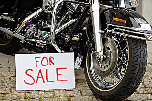 旧式,摩托车,出售标识