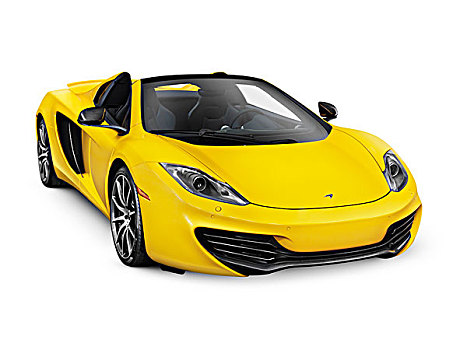 黃色,敞篷車,跑車