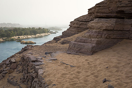 沙丘,风景,靠近,阿斯旺,埃及