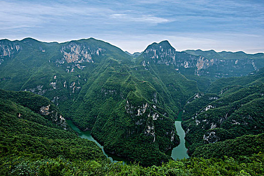 重庆云阳龙缸国家地质公园深山峡谷河流