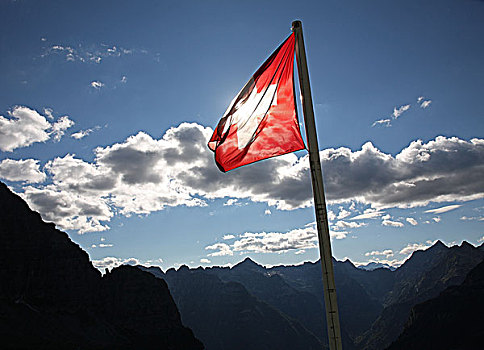 旗帜,瑞士,风
