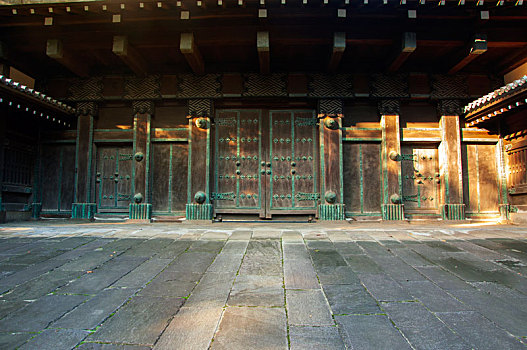 日本东京上野,精致的历史建筑,旧因州池田屋敷黒门