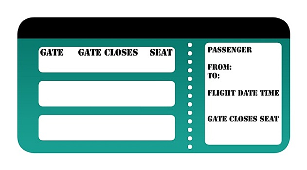 留白,登机证