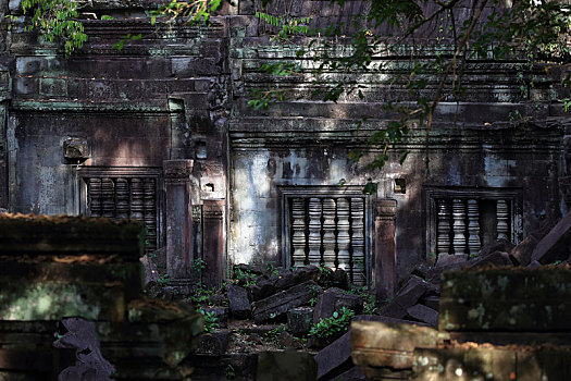 柬埔寨吴哥古迹群崩密列罗马柱