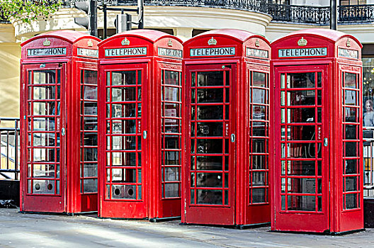 红色,电话亭,伦敦,南英格兰,英格兰,英国,欧洲
