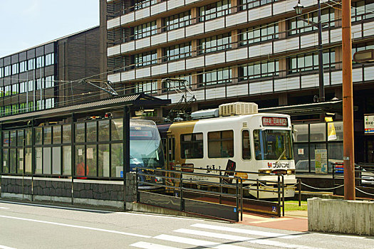 熊本,有轨电车,市政厅,日本