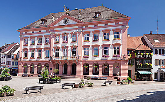 市政厅,山谷,黑森林,巴登符腾堡,德国,欧洲
