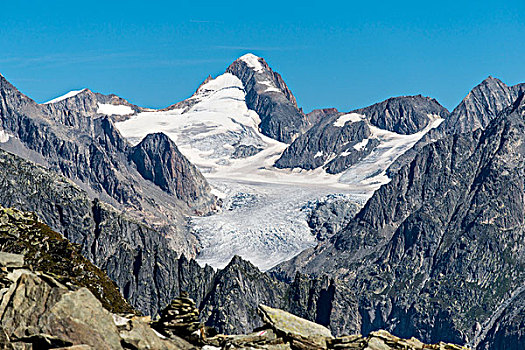 顶峰,冰河,风景,南,阿尔卑斯山,车站,伯恩,瑞士,欧洲