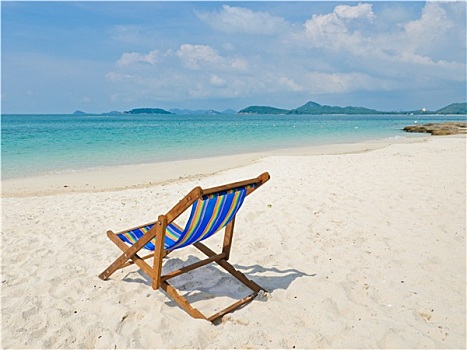 热带沙滩,彩色,沙滩椅,泰国