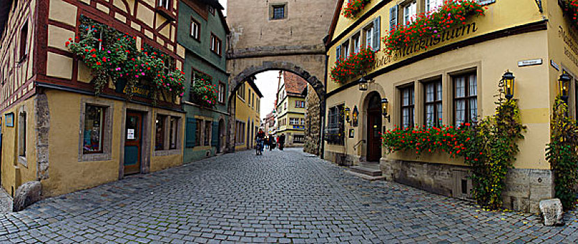 城镇,罗腾堡,中世纪城市,中心