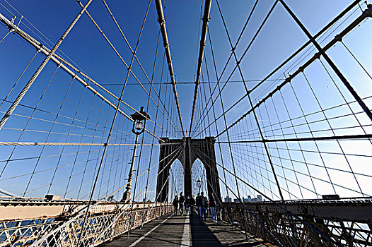 布鲁克林大桥,曼哈顿,纽约,美国,北美