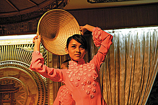 传统舞蹈,表演,酒店,胡志明市,越南