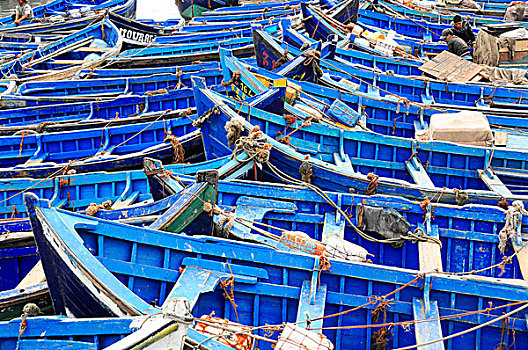 特色,蓝色,渔船,港口,苏维拉,摩洛哥,非洲