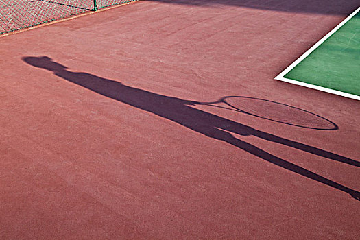 网球,影子