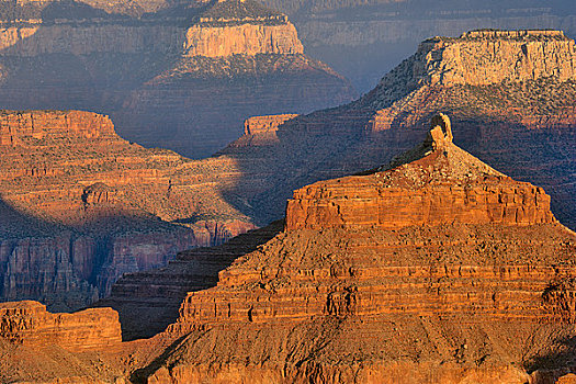 俯拍,岩石构造,南缘,大峡谷国家公园,亚利桑那,美国