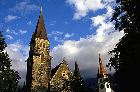 瑞士,因特拉肯,天主教,教堂