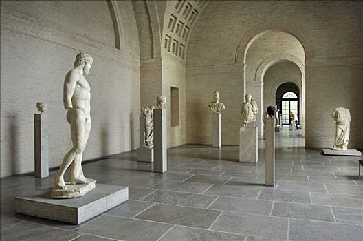 大厅,古代雕塑展览馆,慕尼黑,巴伐利亚,德国