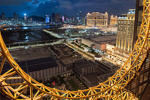 澳门酒店博彩业灯光夜景