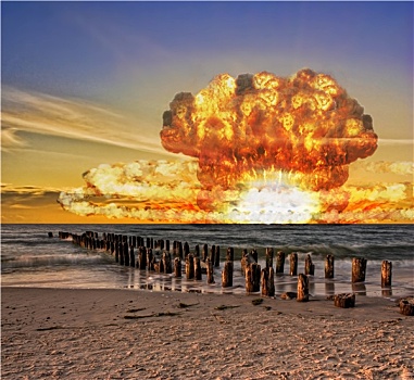 核能,爆炸,测验,海洋