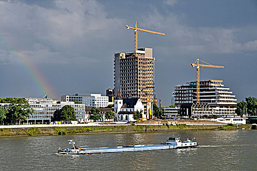 汉莎航空公司,塔楼,总部,德国,航空公司,2007年,整修,堤岸,莱茵河,科隆,北莱茵-威斯特伐利亚,欧洲