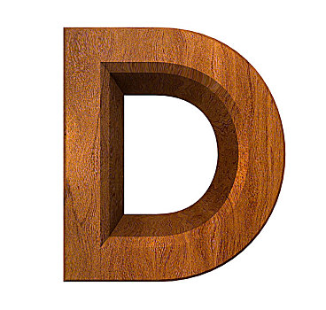 字母d,木头
