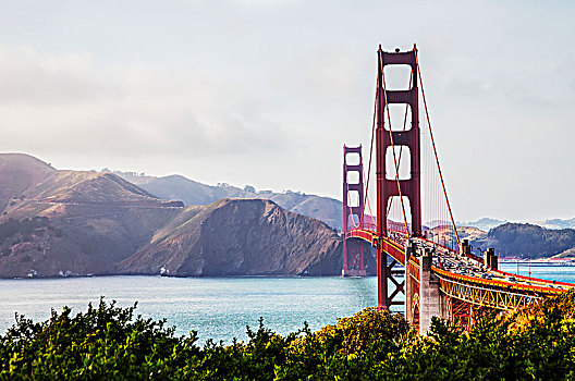 风景,金门大桥,堡垒,旧金山,加利福尼亚,美国