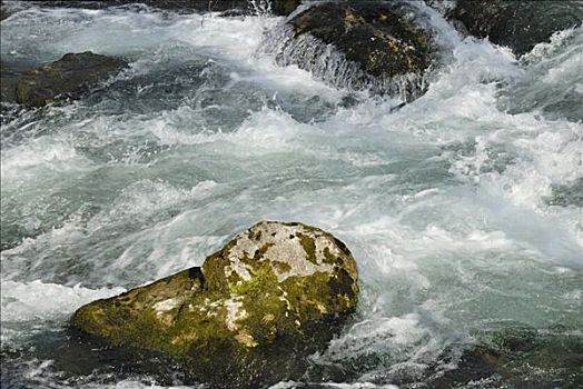 水流,山川,急促,上方,石头,靠近,巴伐利亚,德国